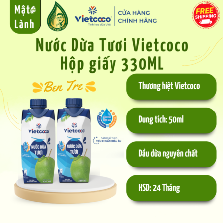 Nước Dừa Tươi Vietcoco Hộp Giấy 330ML